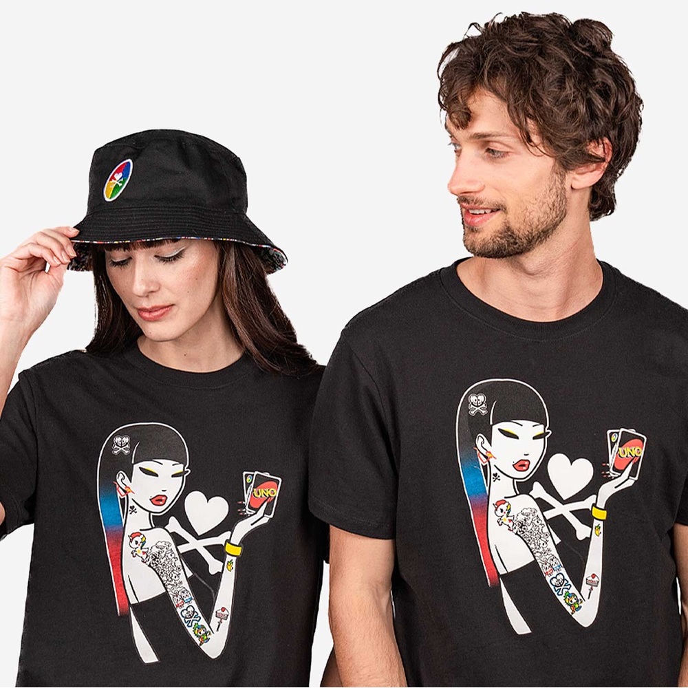 Tokidoki X Uno Collaboration Unisex Short Sleeve Tee Black XL Brand New